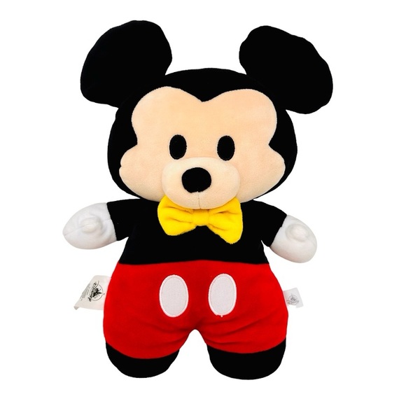 Disney Parks Cuddleez Mickey Mouse Soft Squish 13" Plush Velour Pillow Toy - Picture 1 of 9